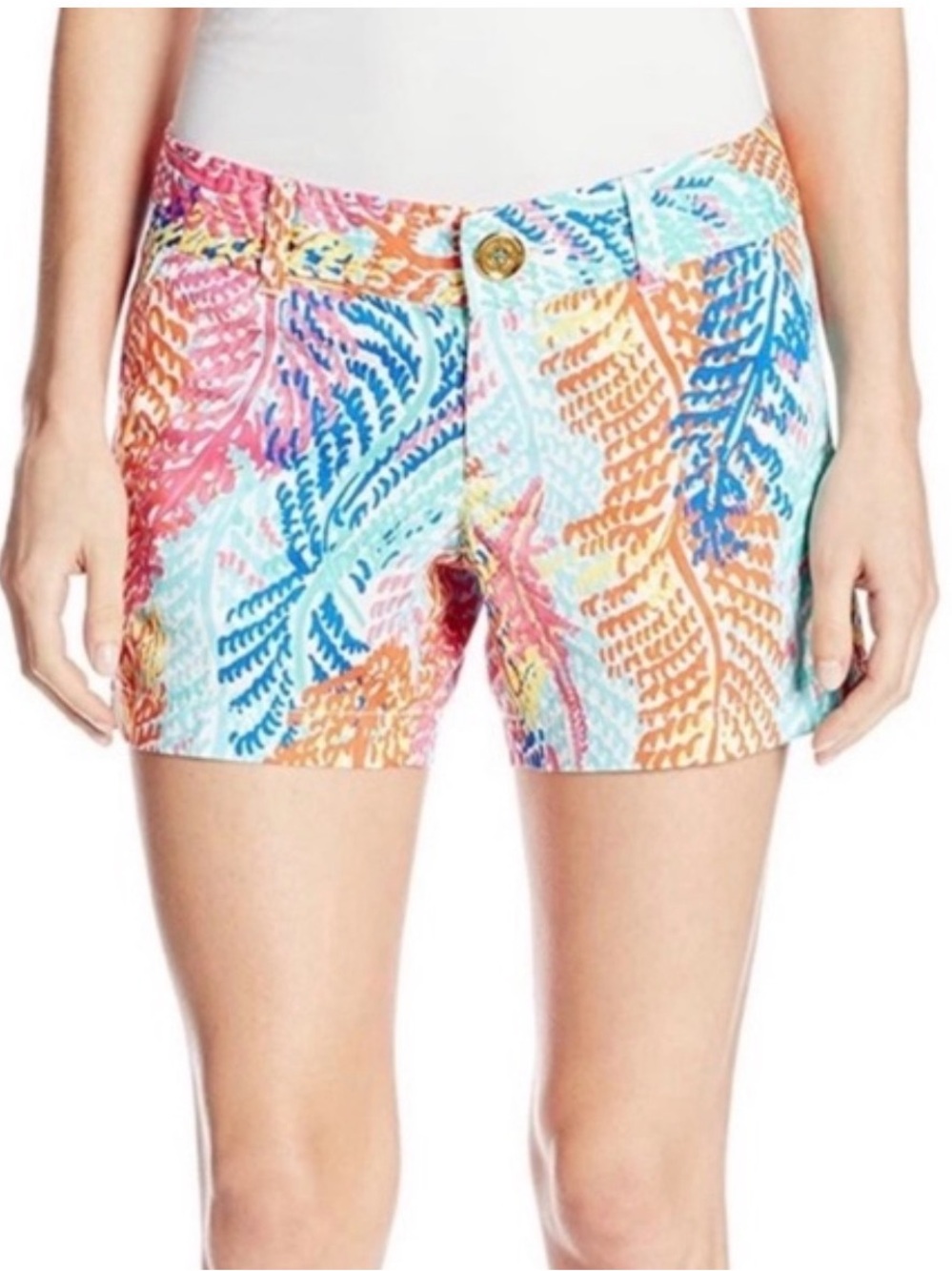 Lilly Pulitzer The Callahan Short Electric Feel Tropical Print Size 6 Women’s